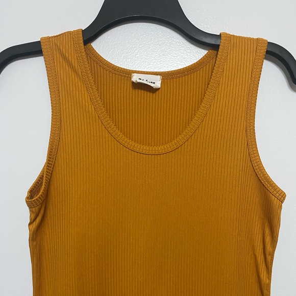Unicorn Tribe brown ribbed stretch tank top size - Picture 4 of 9
